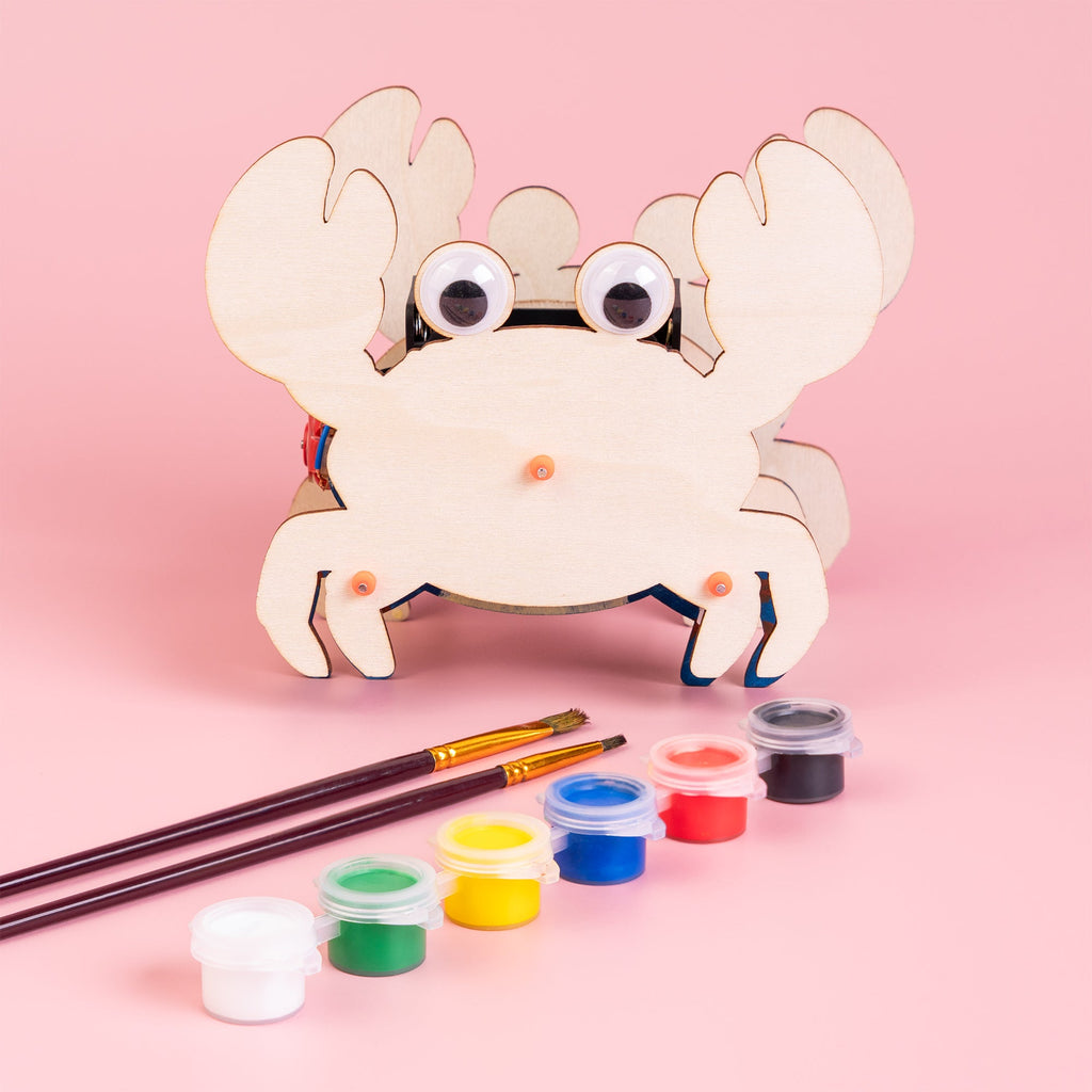 Sound-Activated Walking Crab STEM Kit – Build, Paint & Watch It Walk