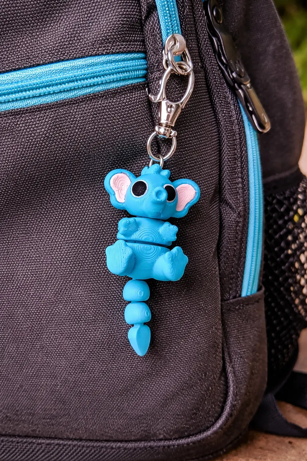 Articulated Elephant Fidget Keychain — Sensory Toy | 3D Printed