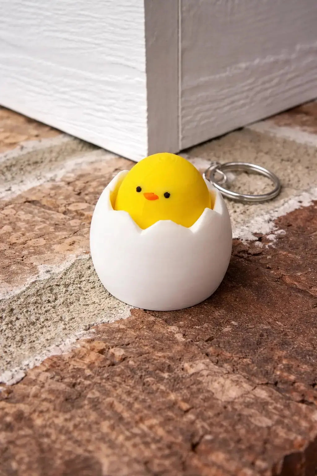Chick Fidget Clicker Keychain - 3D Printed Egg Toy