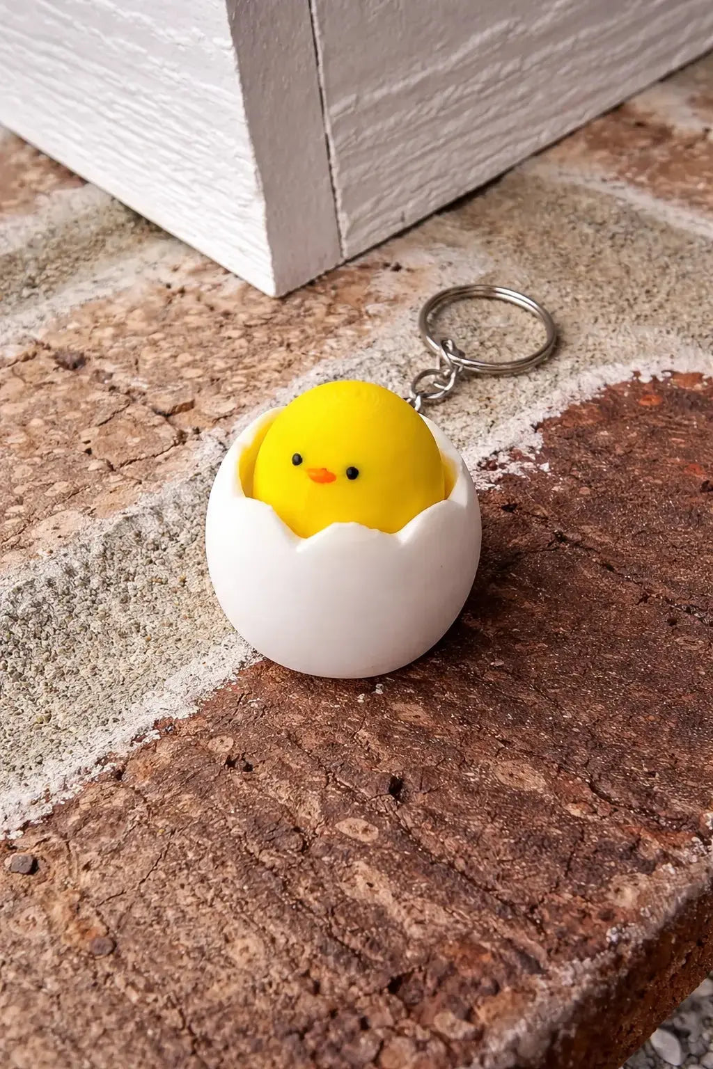 Chick Fidget Clicker Keychain - 3D Printed Egg Toy