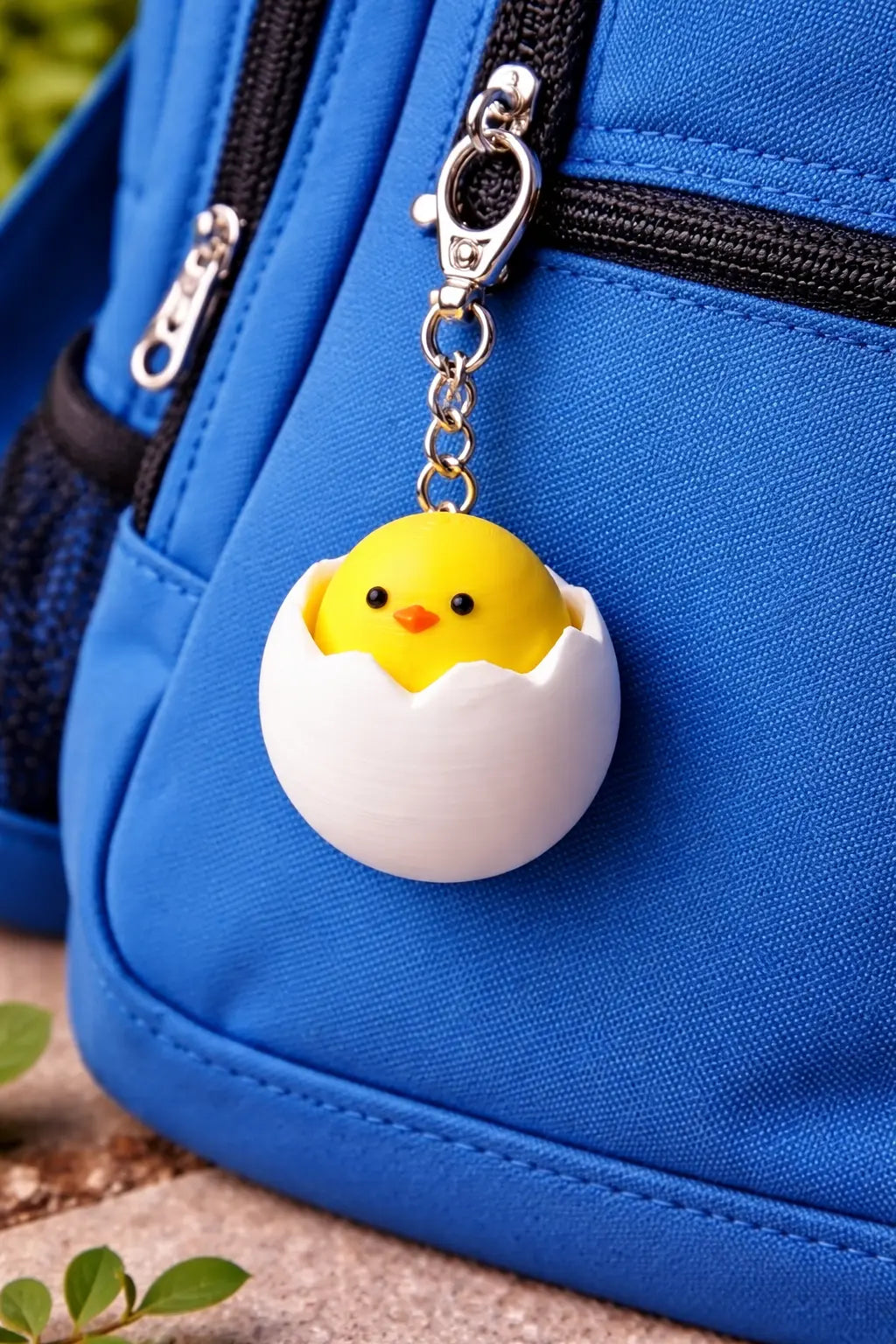 Chick Fidget Clicker Keychain - 3D Printed Egg Toy
