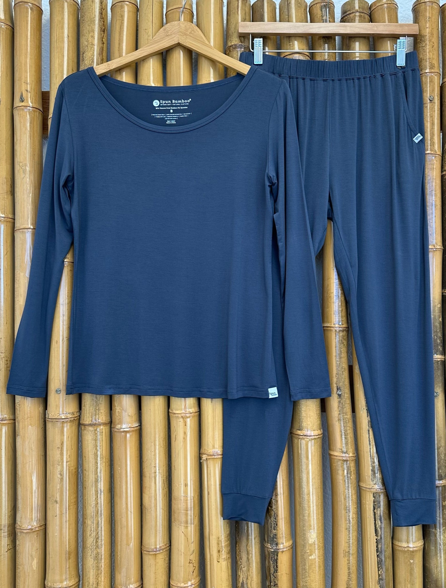 WoBoo—Women's Bamboo Lounge Set - Long Sleeve T-Shirt and Jogger Pants