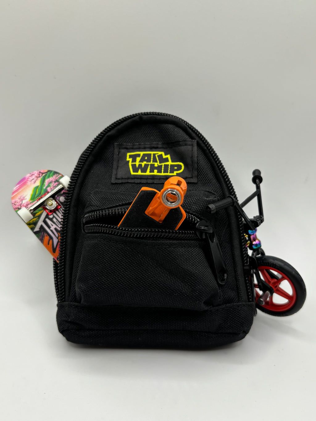 TAILWHIP Mini Backpack for Fingerboards, Finger Scooters, and Finger BMX.