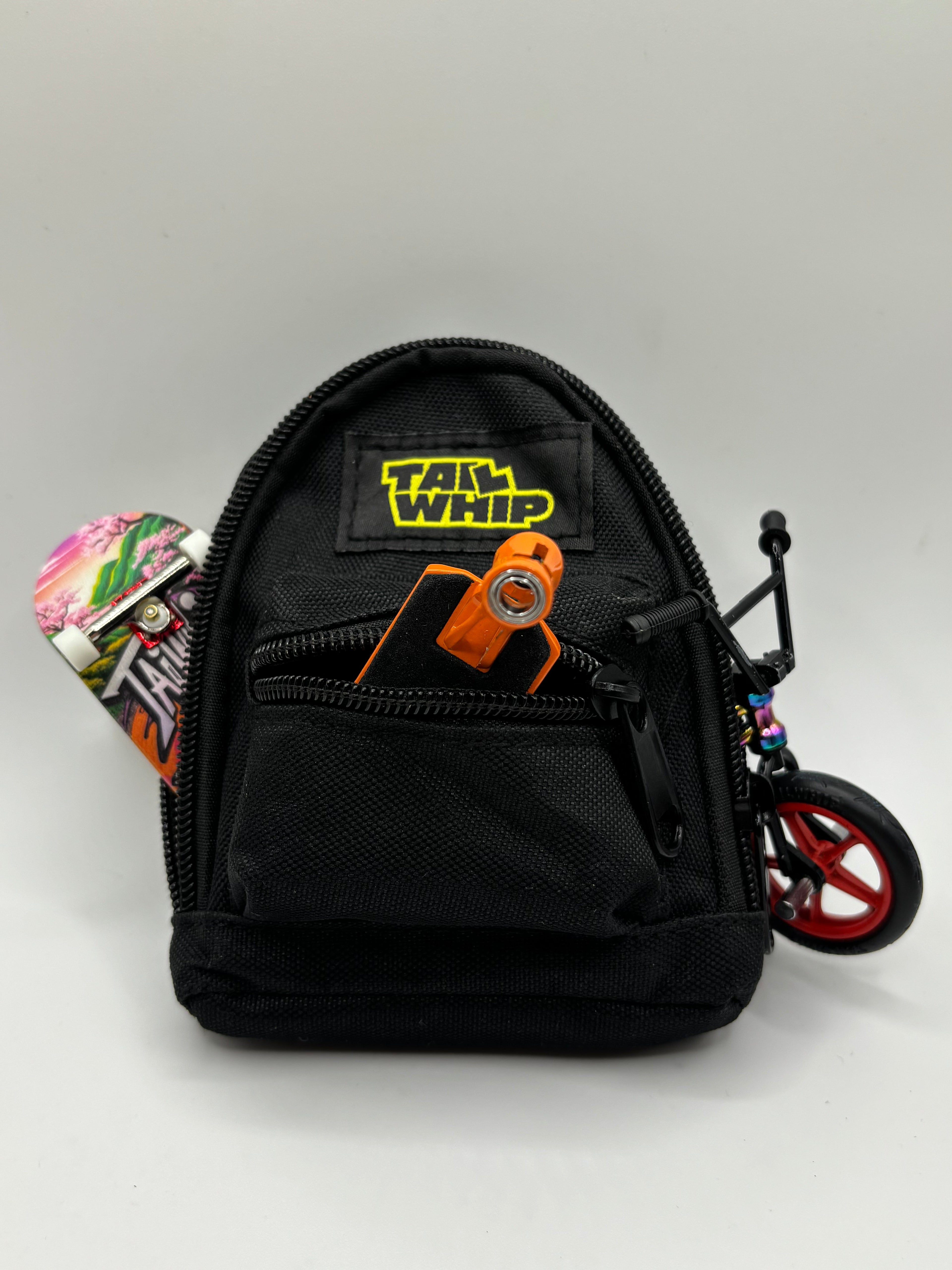TAILWHIP Mini Backpack for Fingerboards, Finger Scooters, and Finger BMX.