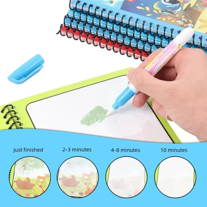 Reusable Water Drawing Book | Mess-Free Magic Painting Pad for Kids