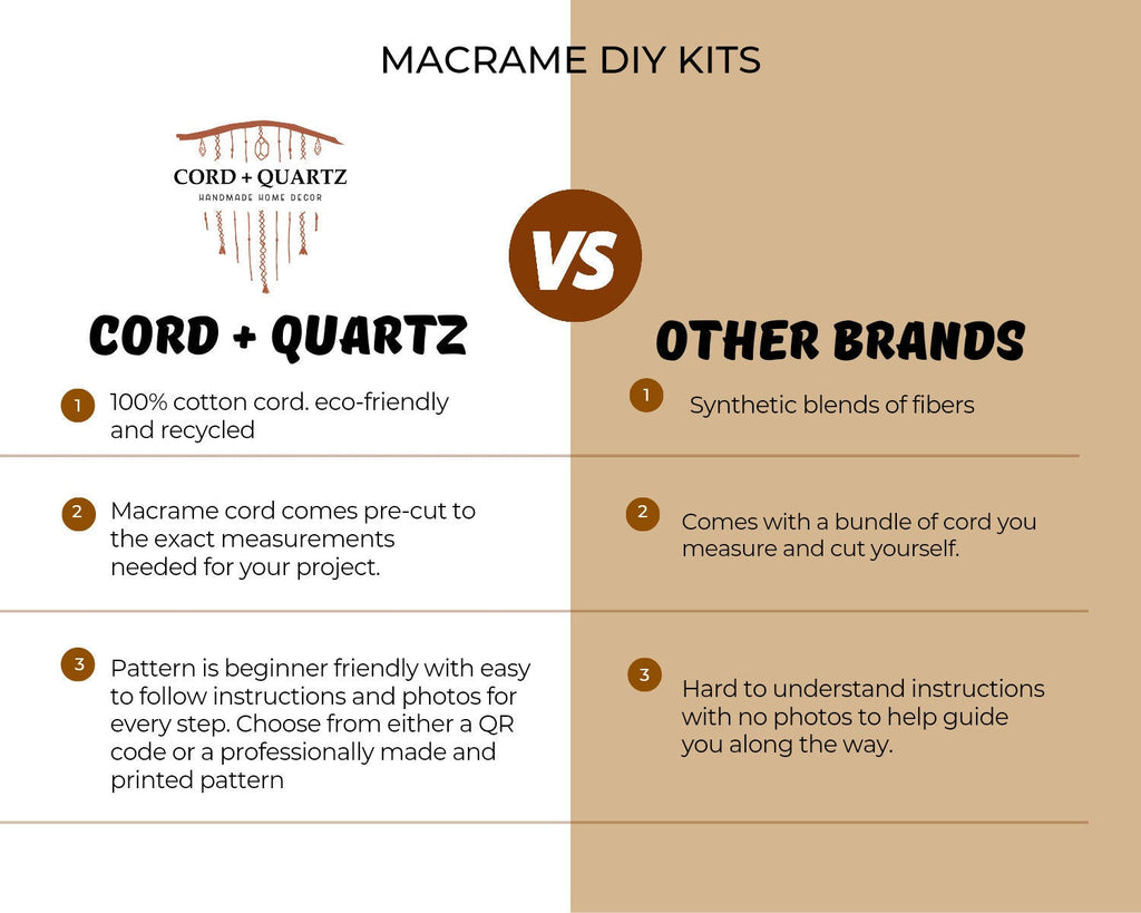 Macrame keychain DIY craft kit. Beginner Macrame kit.