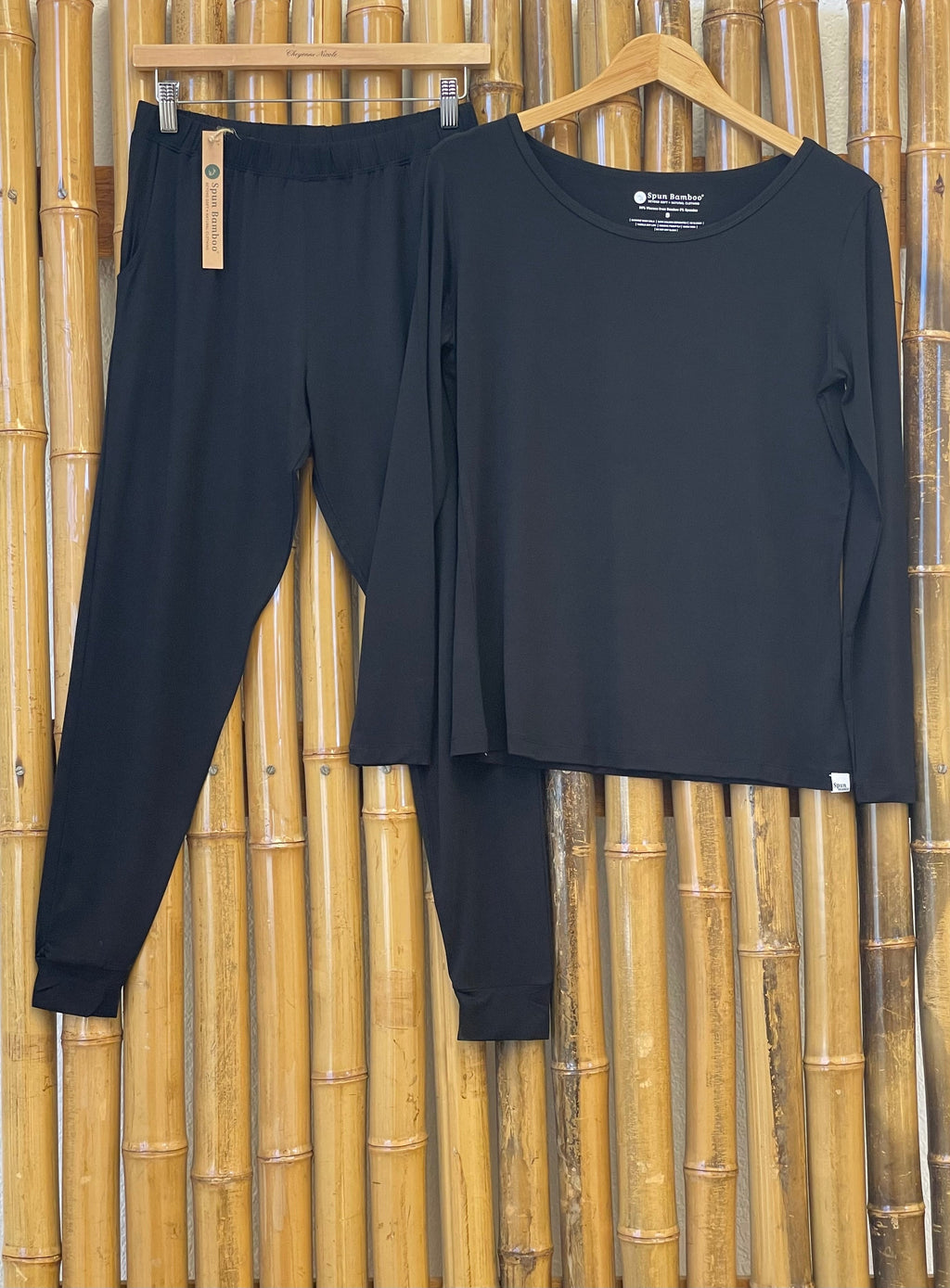 WoBoo—Women's Bamboo Lounge Set - Long Sleeve T-Shirt and Jogger Pants