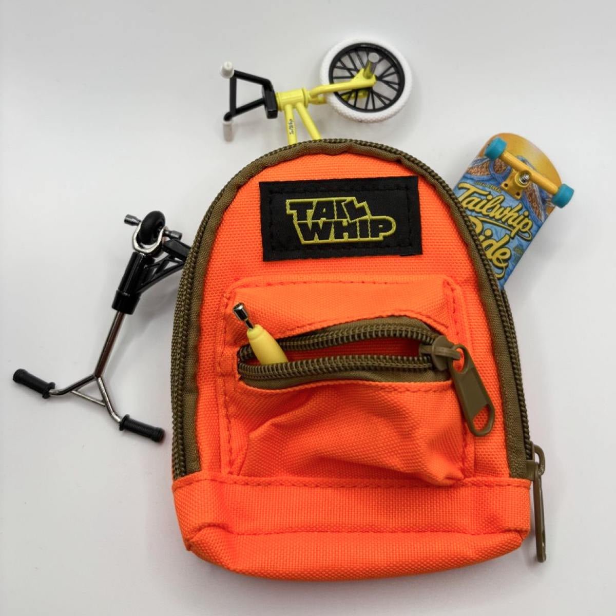 TAILWHIP Mini Backpack for Fingerboards, Finger Scooters, and Finger BMX.