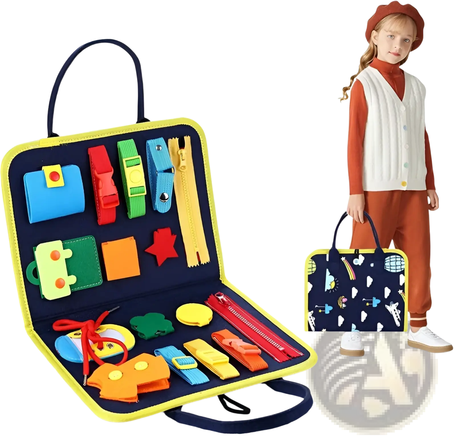 Toddler Busy Board Sensory Felt Learning Toy