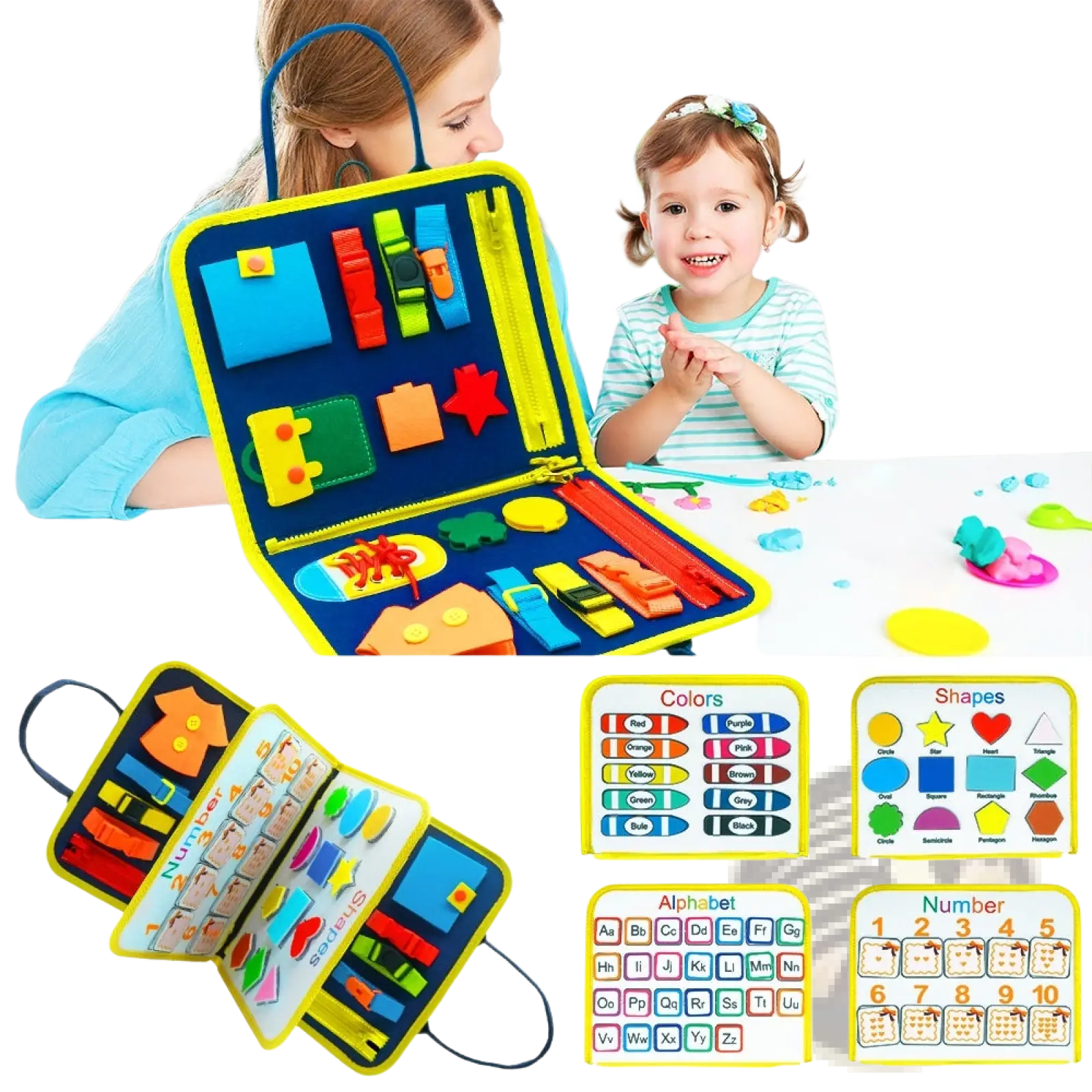 Toddler Busy Board Sensory Felt Learning Toy