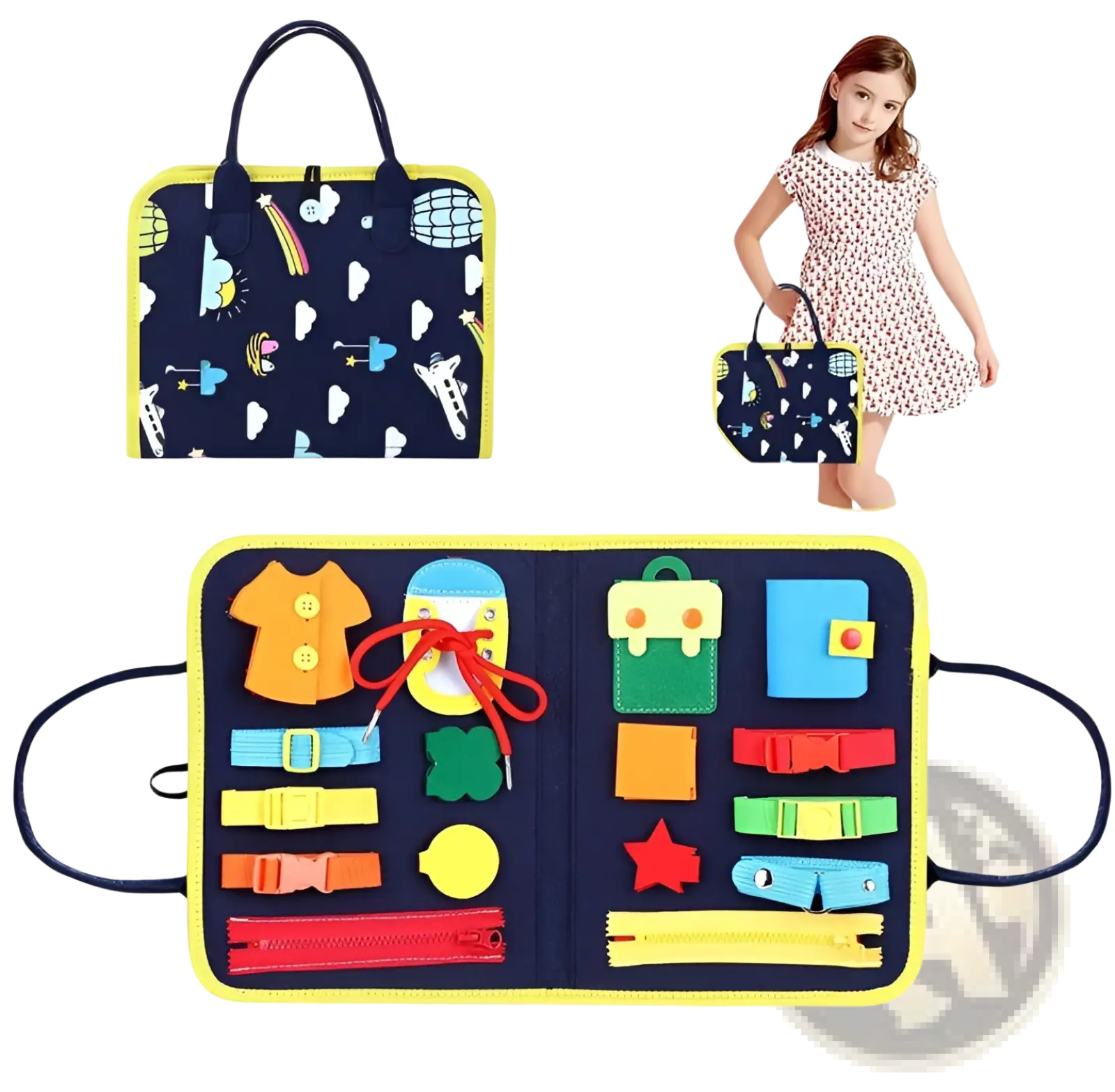 Toddler Busy Board Sensory Felt Learning Toy