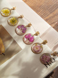 "The Secret Garden" Pressed Flower Earring Set